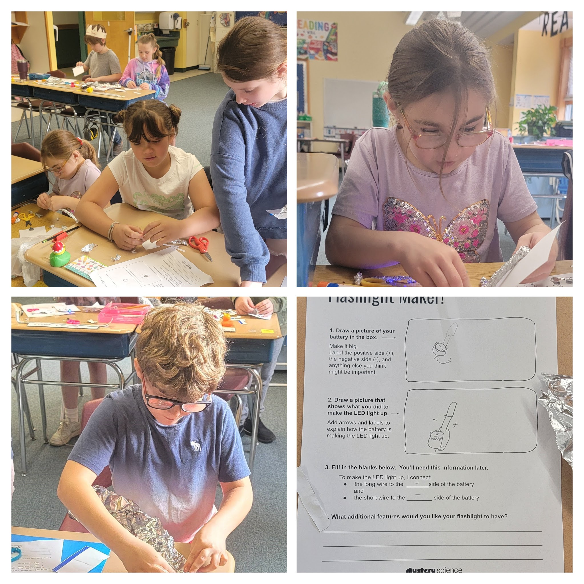 Students working on project